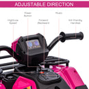 HOMCOM 12V Kids Quad Bike for Ages 3-5 Years - Pink