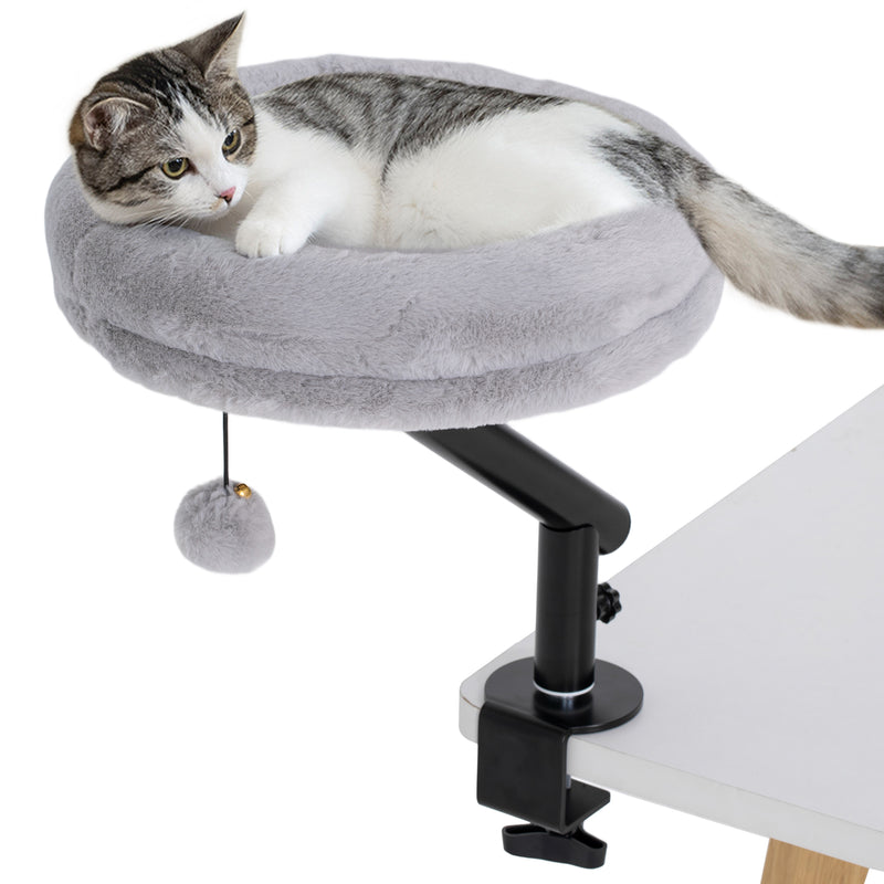PawHut Cat Bed for Desk, 360Â° Rotatable Adjustable Cat Nest Hammock