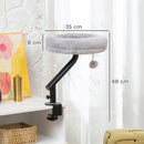 PawHut Cat Bed for Desk, 360Â° Rotatable Adjustable Cat Nest Hammock