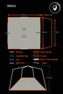 Snug Poled Tailgate Campervan Awning
