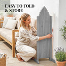 Outsunny Wooden Expanding Fence Panels, 180 x 30 x 103cm, Dark Grey