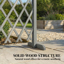 Outsunny Wooden Expanding Fence Panels, 180 x 30 x 103cm, Dark Grey
