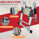 5m Lightweight Aluminium Hinged Telescopic Extendable Multi-Position Ladder & Step Ladder