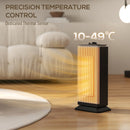 HOMCOM 1500W Electric Heater, Ceramic Space Heater With Fan, Black