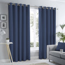 Fusion Sorbonne Eyelet Curtains in Navy