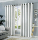 Fusion Sorbonne Eyelet Curtains in White