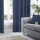 Fusion Sorbonne Eyelet Curtains in Navy