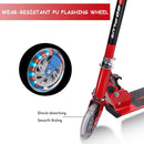 Kids Aluminum Folding Stunt Scooter with LED Wheels-Red