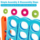 Giant 4 in A Row Game Set with 42 Jumbo Rings and Sliders-Blue