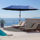 Outsunny Double Parasol 4.6m - Blue