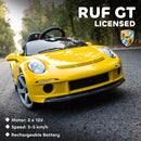 AIYAPLAY Electric Car for Kids 12V Licensed RUF GT for 3-5 Years