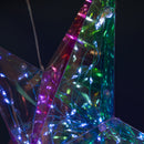 36cm Battery Operated Light Up Hanging Christmas Dreamlight Star With 100 White LEDs