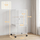 PawHut Bird Cage Detachable With Rolling Stand White