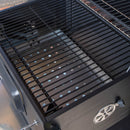Samuel Alexander 115x46x106cm Black Steel Portable Rectangular BBQ Trolley with Thermometer Gauge and Cover
