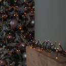 6.2m 480 LED Christmas Cluster String Lights with Timer in Red & Vintage Gold