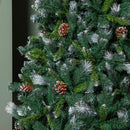 7ft (2.1m) Frosted Glacier Pine Snow Tipped Christmas Tree with Pinecones and 956 Tips