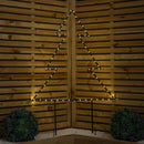 73cm x 80cm Light up Dewdrop Metal Christmas Tree with Garden Stake & Warm White LEDs