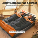 Outsunny Double Sleeping Bag With 2 Pillows, 220 X 160cm Sleeping Bag