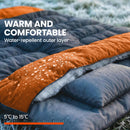 Outsunny Double Sleeping Bag With 2 Pillows, 220 X 160cm Sleeping Bag