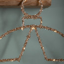 49cm Battery Powered Light up Christmas Gold Star Ball with Twinkling Warm White LEDs