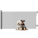 PawHut Retractable Stair Gate, Dog Gate Extends Up To Wide, Grey