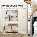 PawHut Retractable Stair Gate, Dog Gate Extends Up To Wide, Grey