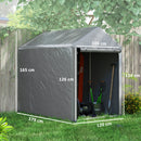 Outsunny 1.2 x 1.8m Portable Garden Shed for Motorbikes, Garden Tools, Bikes