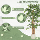 HOMCOM 180cm Artificial Ficus Tree, Faux Plant For Home Decor