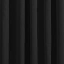 Fusion Strata Single Panel Eyelet Door Curtain in Black