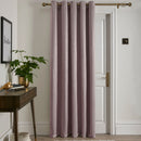 Fusion Strata Single Panel Eyelet Door Curtain in Blush