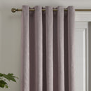 Fusion Strata Single Panel Eyelet Door Curtain in Blush