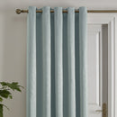 Fusion Strata Single Panel Eyelet Door Curtain in Duck Egg