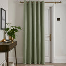 Fusion Strata Single Panel Eyelet Door Curtain in Green