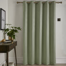 Fusion Strata Single Panel Eyelet Door Curtain in Green