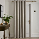 Fusion Strata Single Panel Eyelet Door Curtain in Natural