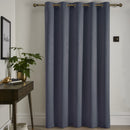 Fusion Strata Single Panel Eyelet Door Curtain in Navy