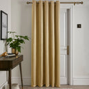Fusion Strata Single Panel Eyelet Door Curtain in Ochre