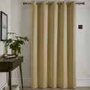 Fusion Strata Single Panel Eyelet Door Curtain in Ochre
