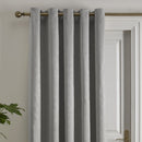 Fusion Strata Single Panel Eyelet Door Curtain in Silver