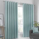 Fusion Strata Eyelet Curtains in Duck Egg