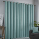 Fusion Strata Eyelet Curtains in Duck Egg