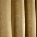 Fusion Strata Eyelet Curtains in Ochre