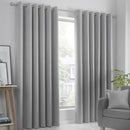 Fusion Strata Eyelet Curtains in Silver