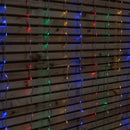 1.5m x 2m Light up Cascading Christmas Curtain Light with 240 Multi-Coloured LEDs