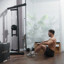 SPORTNOW Wall Mounted Crossover Cable Machine Lat Pull Down Machine