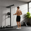 SPORTNOW Wall Mounted Crossover Cable Machine Lat Pull Down Machine