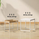 HOMCOM Modern Coffee Table Set Square Nest of Tables for Small Space
