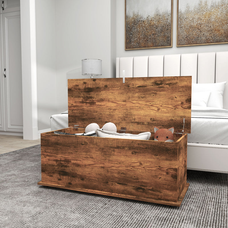 HOMCOM Storage Chest With Lid, 113L Storage Box
