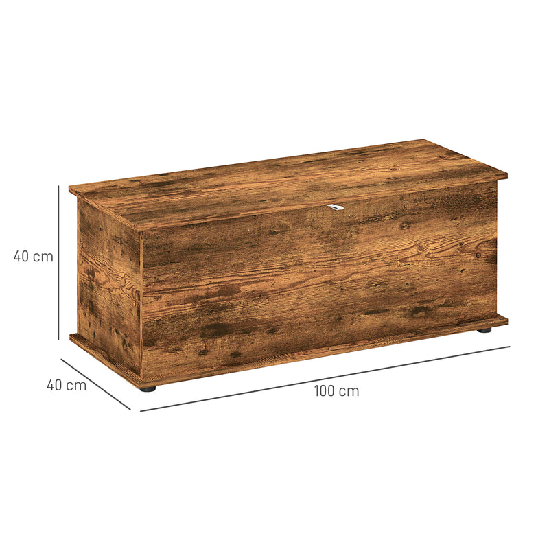 HOMCOM Storage Chest With Lid, 113L Storage Box