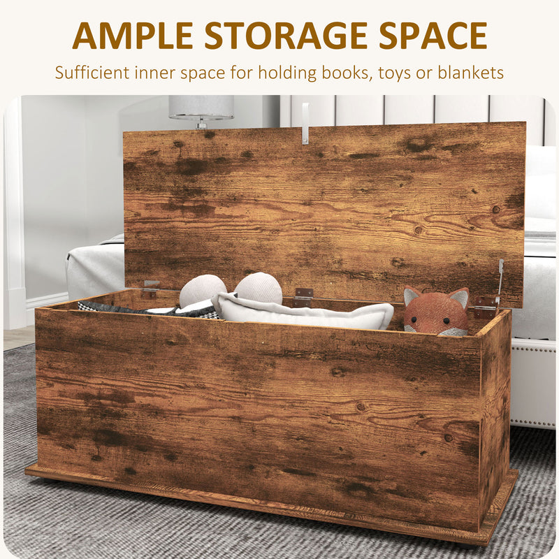 HOMCOM Storage Chest With Lid, 113L Storage Box